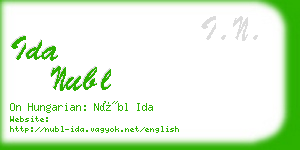 ida nubl business card